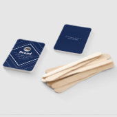 Your Logo & Customizable Modern Design | Navy Blue Handwaaier (Niet-gemonteerd)