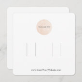 Your Logo Double Bow Hair Clip Display Card Bedankkaart (Voorkant / Achterkant)