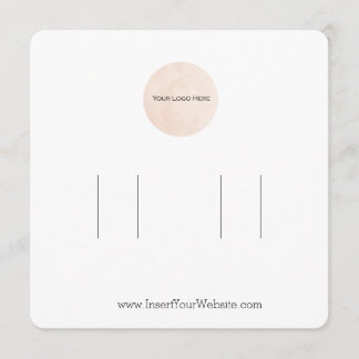 Your Logo Double Bow Hair Clip Display Card Bedankkaart