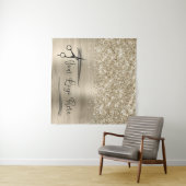 Your Logo Glittery Pale Gold Glam Wandkleed (In Situ (horizontaal))