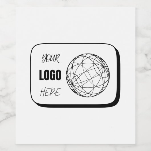 Your Logo Here Wijn Etiket (Enkel label)