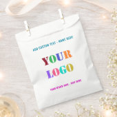 Your Logo or Photo Custom Text Favor Bags Example Bedankzakje (Geknipt)