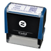 Your Logo or Photo Text and QR Code Stamp Example Zelfinktende Stempel (Product)
