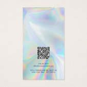 Your Logo QR Code Holographic Earring Display Card Visitekaartje (Achterkant)