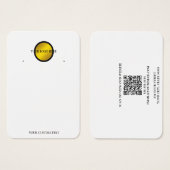Your Logo QR Earring Display Card Visitekaartje (Voorkant /achterkant)
