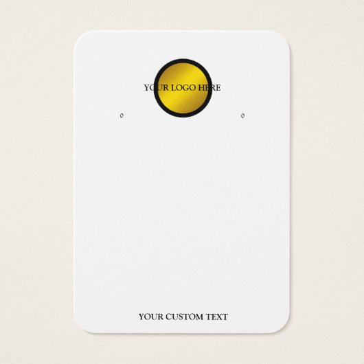 Your Logo QR Earring Display Card Visitekaartje (Voorkant)