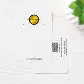 Your Logo QR Earring Display Card Visitekaartje (Bureau)
