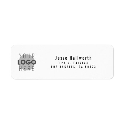 Your Logo | Simple Modern Return Address Etiket (Voorkant)