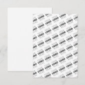 Your Logo Simple Repeating Diagonal Pattern Bedankkaart (Voorkant / Achterkant)