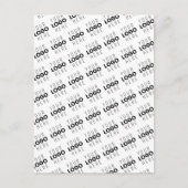 Your Logo Simple Repeating Diagonal Pattern Briefkaart (Voorkant)
