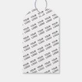 Your Logo Simple Repeating Diagonal Pattern Cadeaulabel (Voorkant)