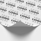 Your Logo Simple Repeating Diagonal Pattern Cadeaupapier (Hoek)