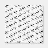 Your Logo Simple Repeating Diagonal Pattern Magneet (Voorkant)