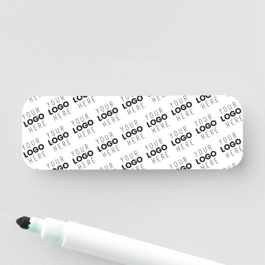 Your Logo Simple Repeating Diagonal Pattern Naamplaatje (In situ)