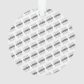 Your Logo Simple Repeating Diagonal Pattern Ornament (achterkant)