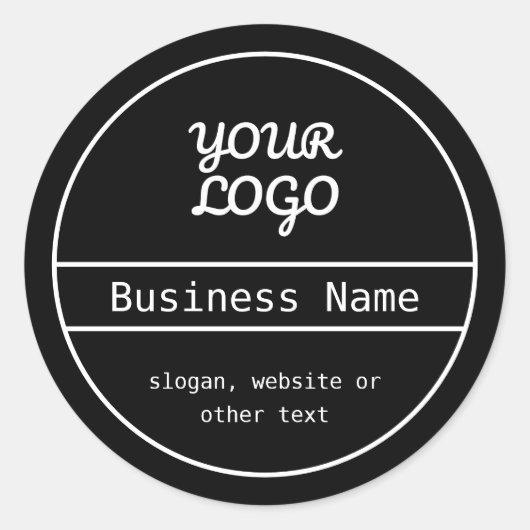 Your Logo | Unique Editable Business Design Ronde Sticker (Voorkant)