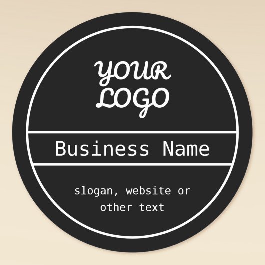 Your Logo | Unique Editable Business Design Ronde Sticker