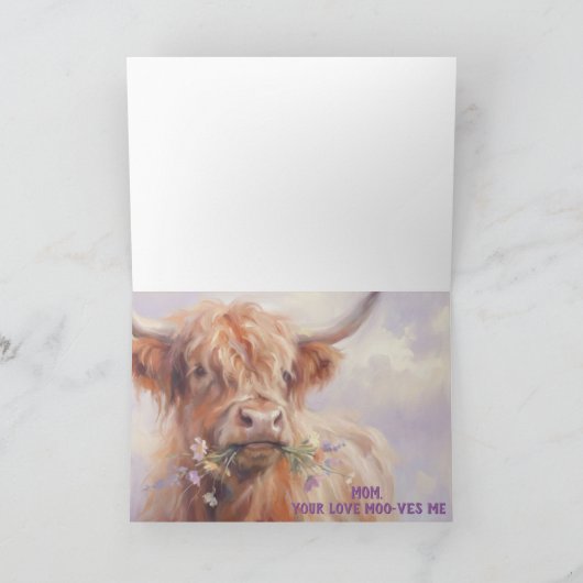 "Your love moo-ves me"  Kaart (Binnen)