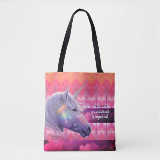 Your Mental Health Is Important Rainbow Unicorn Tote Bag