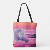 Your Mental Health Is Important Rainbow Unicorn Tote Bag (Achterkant)