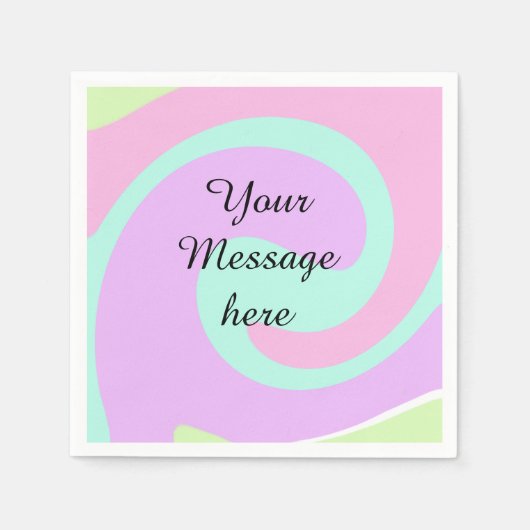 Your message here add text name monogram pink past servet (Voorkant)