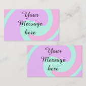 Your message here add text name monogram pink past visitekaartje (Voorkant / Achterkant)