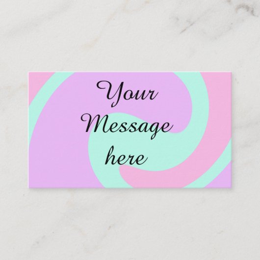 Your message here add text name monogram pink past visitekaartje (Voorkant)