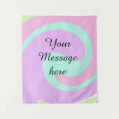 Your message here add text name monogram pink past wandkleed (Voorkant)