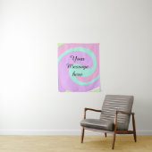 Your message here add text name monogram pink past wandkleed (In situ)
