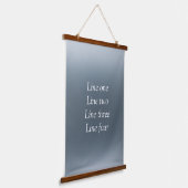 Your message here gray blue metallic background te hangend wandkleed (Gebogen)