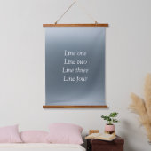 Your message here gray blue metallic background te hangend wandkleed (Slaapkamer)
