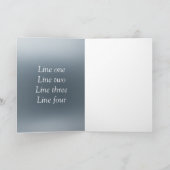 Your message here gray blue metallic background te kaart (Binnen)