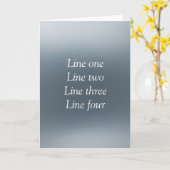 Your message here gray blue metallic background te kaart (Gele Bloem)