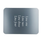 Your message here gray blue metallic background te magneet (Horizontaal)