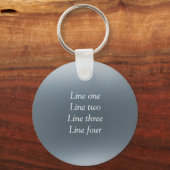 Your message here gray blue metallic background te sleutelhanger (Achterkant)