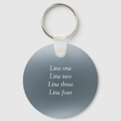 Your message here gray blue metallic background te sleutelhanger (Achterkant)