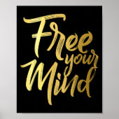 Your Mind Golden Quote Poster (Voorkant)