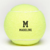 Your Monogram and Name - Pick Text Color - Brand Tennisballen (Voorkant)