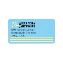 Your Monogrammed Labels - Multicoloured