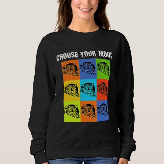 Your Mood To Choose   Grumpy Rude Cat Theme Trui (Voorkant)