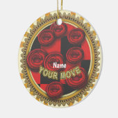 Your Move Checkers Keramisch Ornament (Links)
