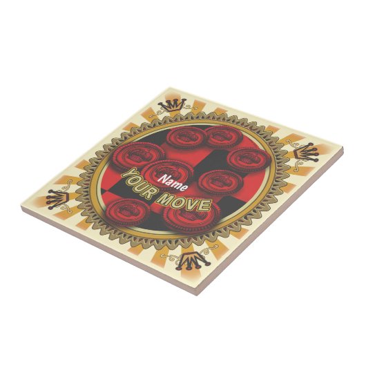 Your Move Checkers tile Tegeltje (Zijkant)