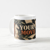 Your Move Slab Serif Schaken Mok (Voorkant links)