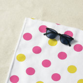 Your Naam - Zomer Blauw en Gele Stippen Strandlaken (In situ)