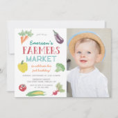 Your Name Boerenmarkt Alle Leeftijden Foto Verjaar Kaart (Voorkant)