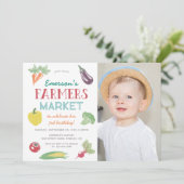 Your Name Boerenmarkt Alle Leeftijden Foto Verjaar Kaart (Staand voorkant)