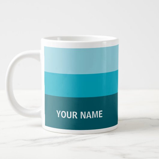 Your Name Here Customized Simple Stylish Coffee Grote Koffiekop (Links)