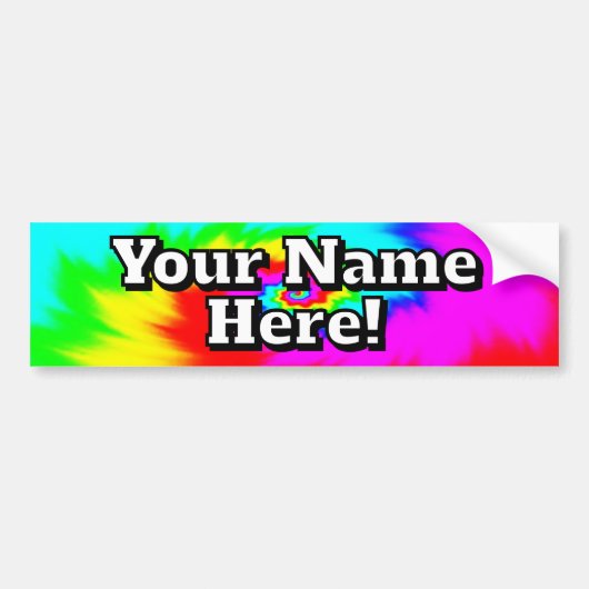 Your Name Here! (you may change the words) Bumpersticker (Voorkant)
