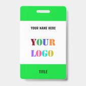 Your Name Logo Info Branded Business Badge Example (Voorzijde)