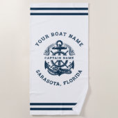 Your Name of Boat Anchor  Strandlaken (Voorkant)